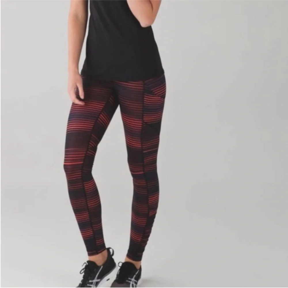 Lululemon Speed Tight IV Twisted Dune leggings full length Alarming Black size 4 - Picture 1 of 14